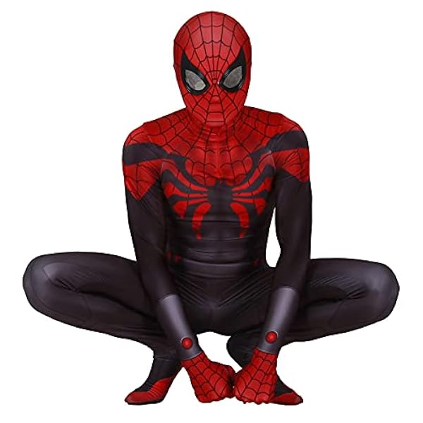 Comics Ultimate Kostuum Cosplay Spel Jumpsuit Volwassen Kinderen Halloween Speelgoed Bodysuit Superheld Panty Pak Film Thema Partij Romper Kledingstuk,Black-M Kids(115~125cm)